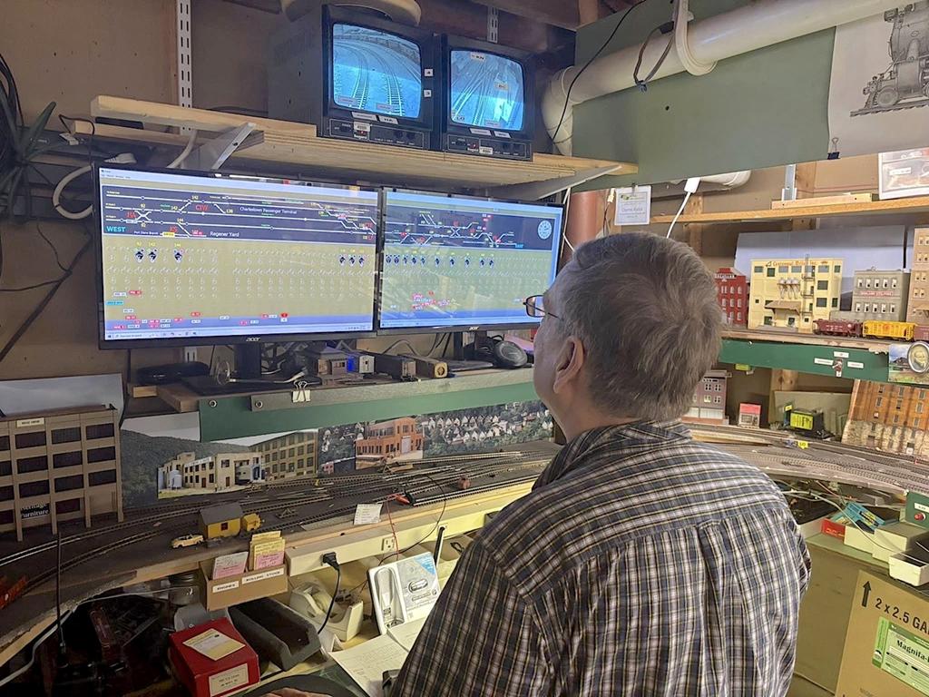 Dispatcher's desk and monitoring panels 